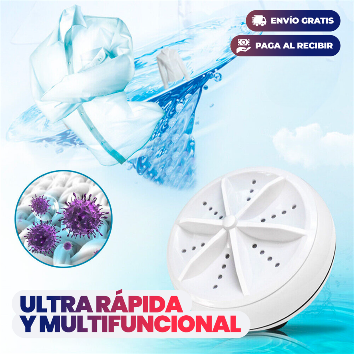 MiniWash – Lavadora Portátil Compacta Y Eficiente